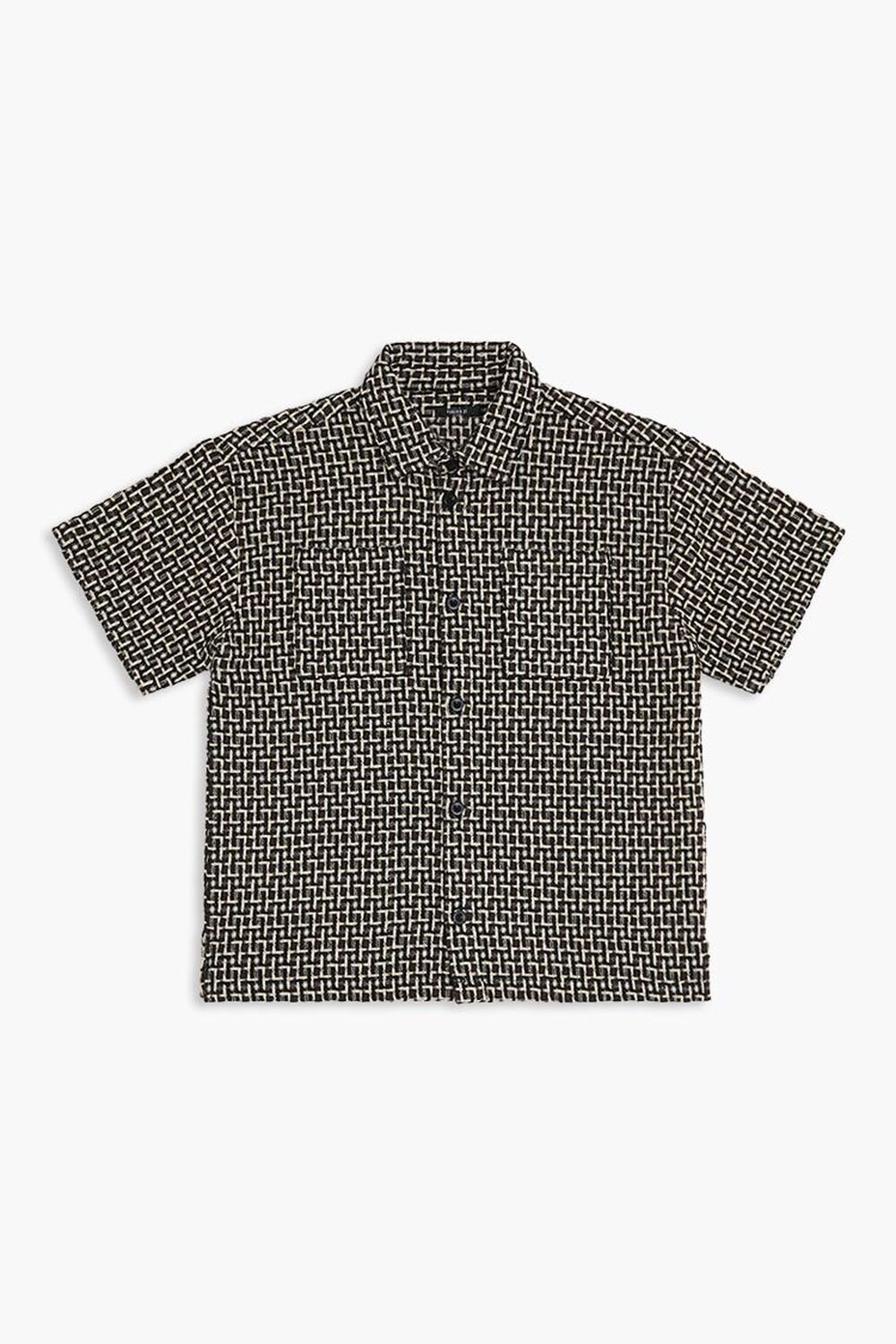 TAUPE/MULTI Kids Geo Print Shirt (Girls + Boys), image 1