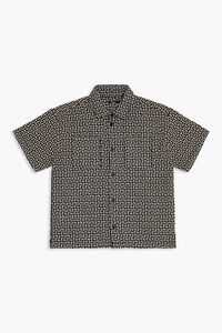TAUPE/MULTI Kids Geo Print Shirt (Girls + Boys), image 1