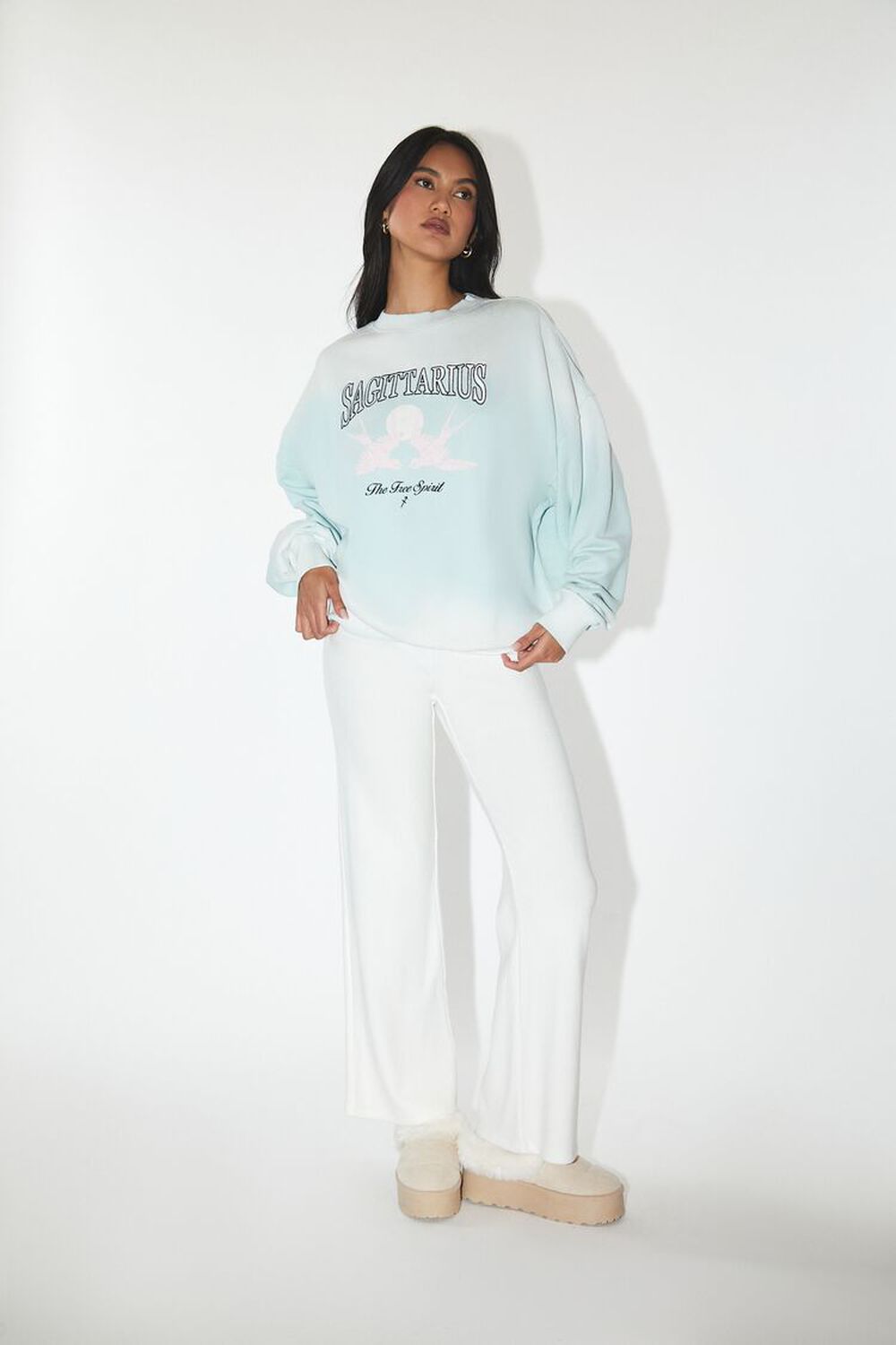 IVORY High-Rise Wide-Leg Pants, image 1