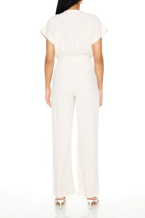 OATMEAL Buttoned Straight-Leg Jumpsuit, image 3