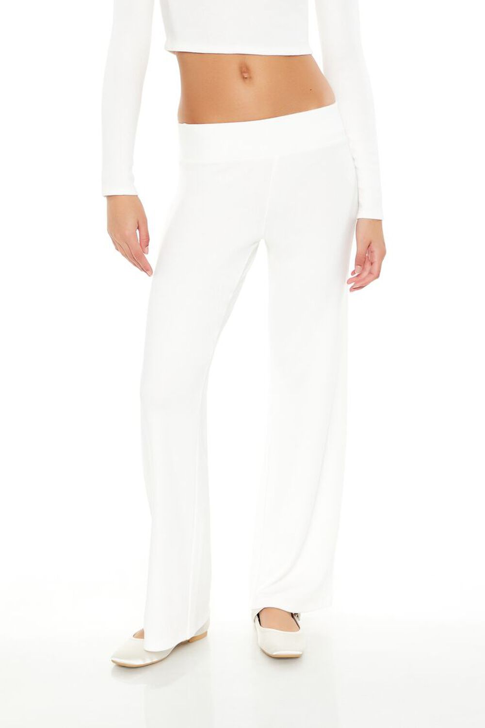 IVORY High-Rise Wide-Leg Pants, image 2