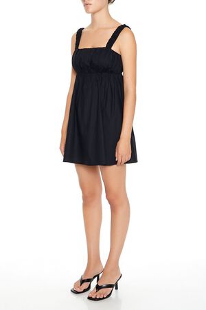 RED Poplin Babydoll Mini Dress, image 2