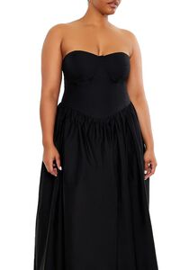 BLACK Plus Size Sweetheart Midi Dress, image 2