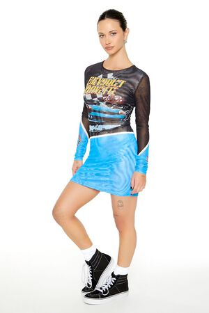 COBALT/MULTI Chevrolet Corvette Mini Dress, image 2