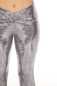 SILVER Sequin High-Rise Flare Pants, image 5