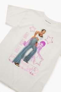 WHITE/MULTI Shimmer Foil Saweetie Graphic Tee, image 3