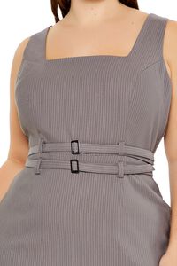 GREY/MULTI Plus Size Pinstriped Mini Dress, image 5