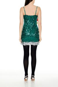 GREEN/MULTI Sequin Christmas Tree Dress, image 4