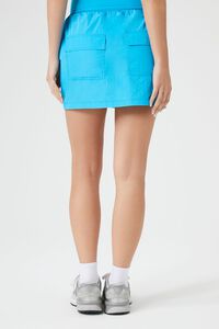 IBIZA BLUE Nylon Toggle Drawstring Mini Skirt, image 4
