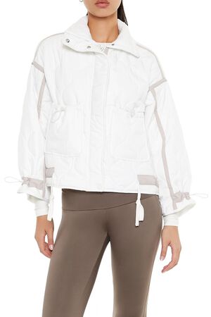 WHITE Quilted Two-Tone Puffer Jacket, image 1