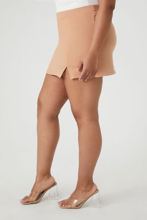 CAROB Plus Size Fitted Mini Skirt, image 3