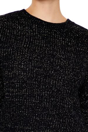 DARK RED Metallic Knit Raglan Sweater, image 3