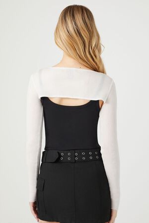 WHITE Bratz x F21 Super Cropped Sweater, image 3