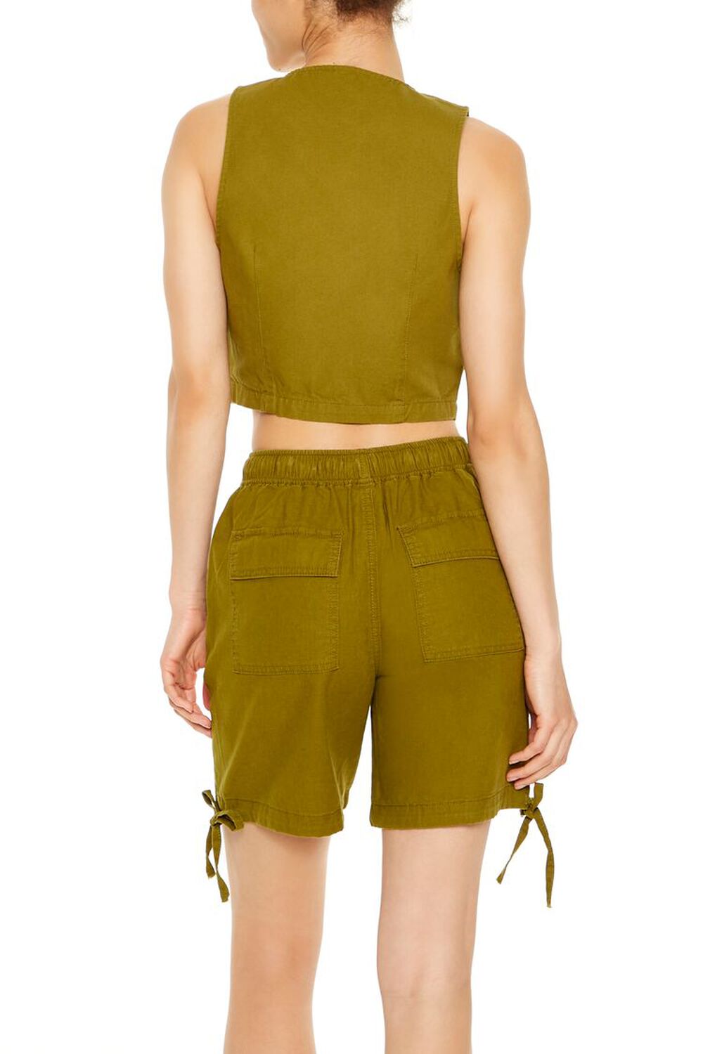 AVOCADO Cropped Twill Cargo Vest, image 3