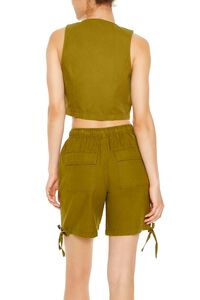 AVOCADO Cropped Twill Cargo Vest, image 3