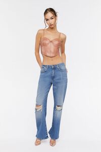 COCOA Faux Leather Cutout Bustier Top, image 4