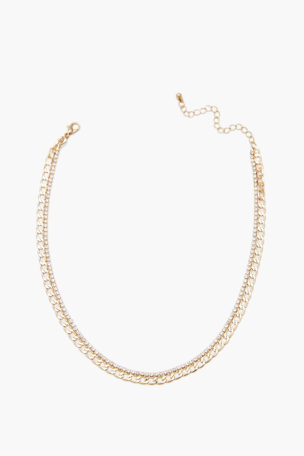 Layered Rhinestone Necklace, image 1