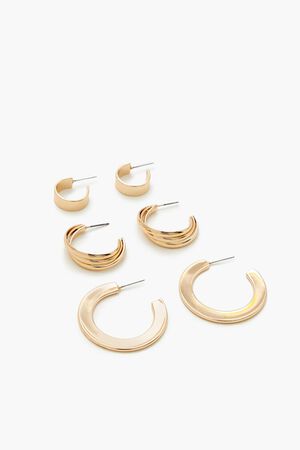 SILVER Smooth Multi-Hoop Earring Set, image 2