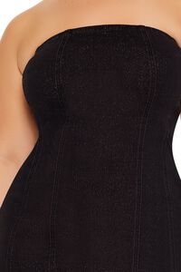 BLACK Plus Size Denim Tube Dress, image 5