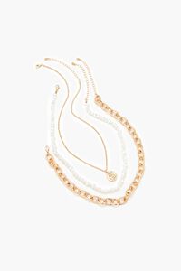Faux Pearl Charm Necklace Set, image 2