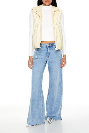 EGRET Quilted Rhinestone Fringe Vest, image 2