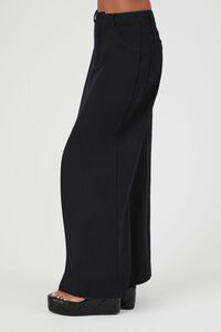 BLACK Twill Split-Hem Maxi Skirt, image 3
