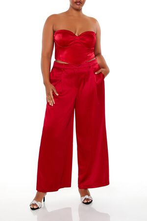 BLACK Plus Size Sweetheart Bustier Tube Top, image 2
