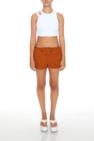TOFFEE Twill Drawstring Cargo Shorts, image 1