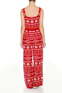 RED/MULTI Fair Isle Sweater-Knit Jumpsuit, image 4