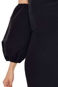BLACK Off-the-Shoulder Mini Dress, image 5