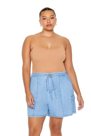 HEATHER GREY Plus Size Cami Bodysuit, image 1