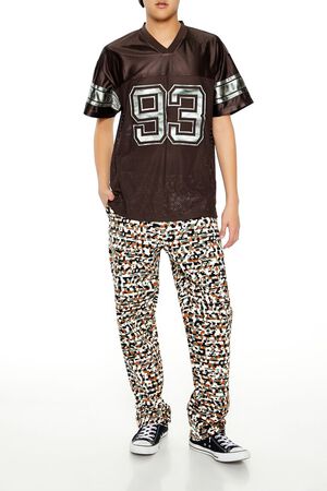 OLIVE/MULTI Geo Camo Slim-Fit Pants, image 1