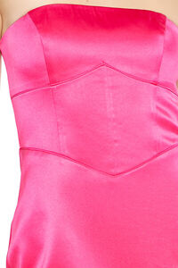 HOT PINK Lace-Up Corset Tube Mini Dress, image 5