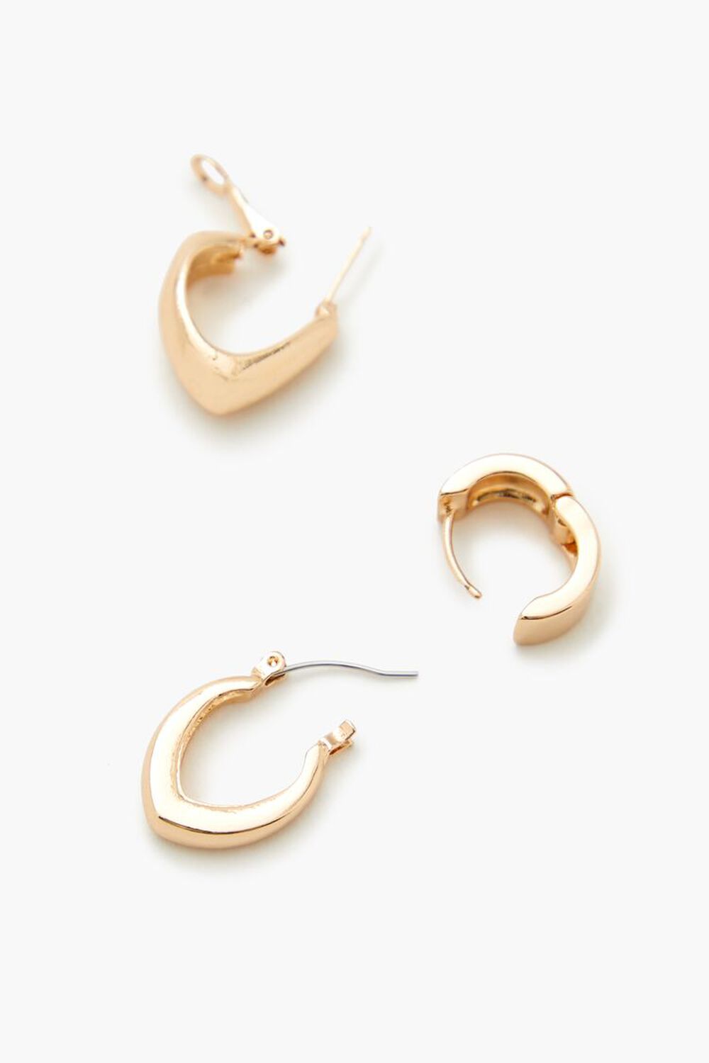 GOLD Geo Hoop Earring Set, image 3