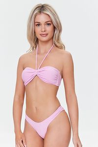 PURPLE Terry Cloth Bikini Bottoms, image 1