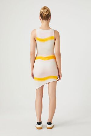 YELLOW/MULTI Tie-Dye Striped Mini Dress, image 3