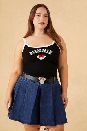 BLACK/MULTI Plus Size Disney Minnie Sweater-Knit Cami, image 1