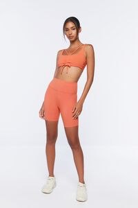 POWDER PINK Drawstring Sports Bra, image 4