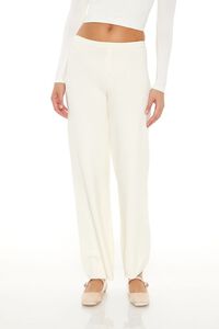 EGRET Sweater-Knit Straight-Leg Pants, image 2