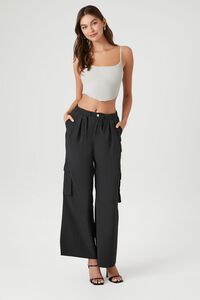 KHAKI Sweater-Knit Cropped Cami, image 4