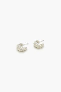 SILVER Twisted Hoop Earrings, image 2