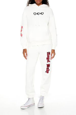WHITE/MULTI Angel Heart Chain Hoodie, image 2