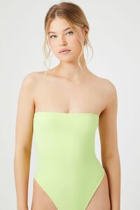 PALE GREEN Seamless Tube Lingerie Bodysuit, image 5