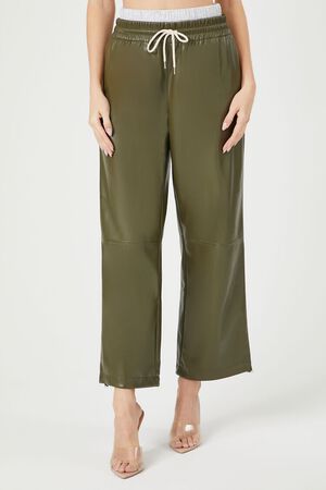 OLIVE Faux Leather Drawstring Pants, image 2