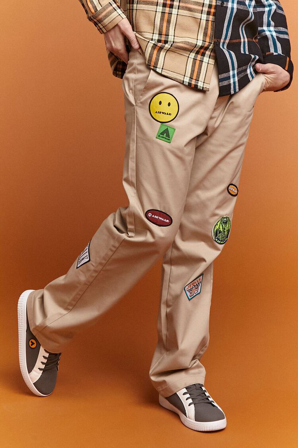 KHAKI/MULTI Airwalk Patch Chino Pants, image 3