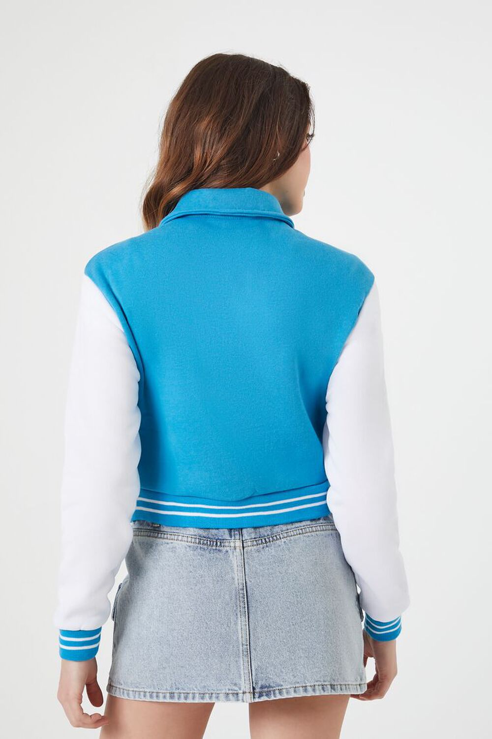 BLUE/MULTI Brooklyn Zip-Up Bomber Jacket, image 3
