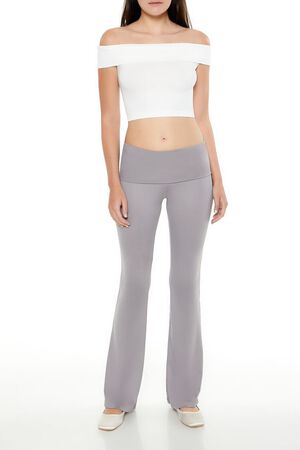 WHITE Seamless Off-the-Shoulder Crop Top, image 2