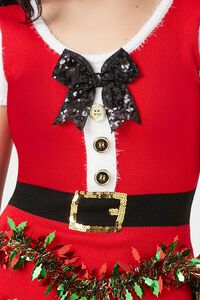RED/MULTI Tinsel Garland Santa Mini Dress, image 5