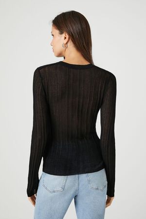 GREY Fitted Ribbed Knit Sweater, image 3