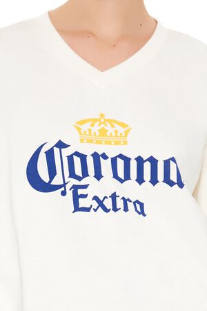 CREAM/MULTI Fleece Corona Extra Oversized Top, image 3